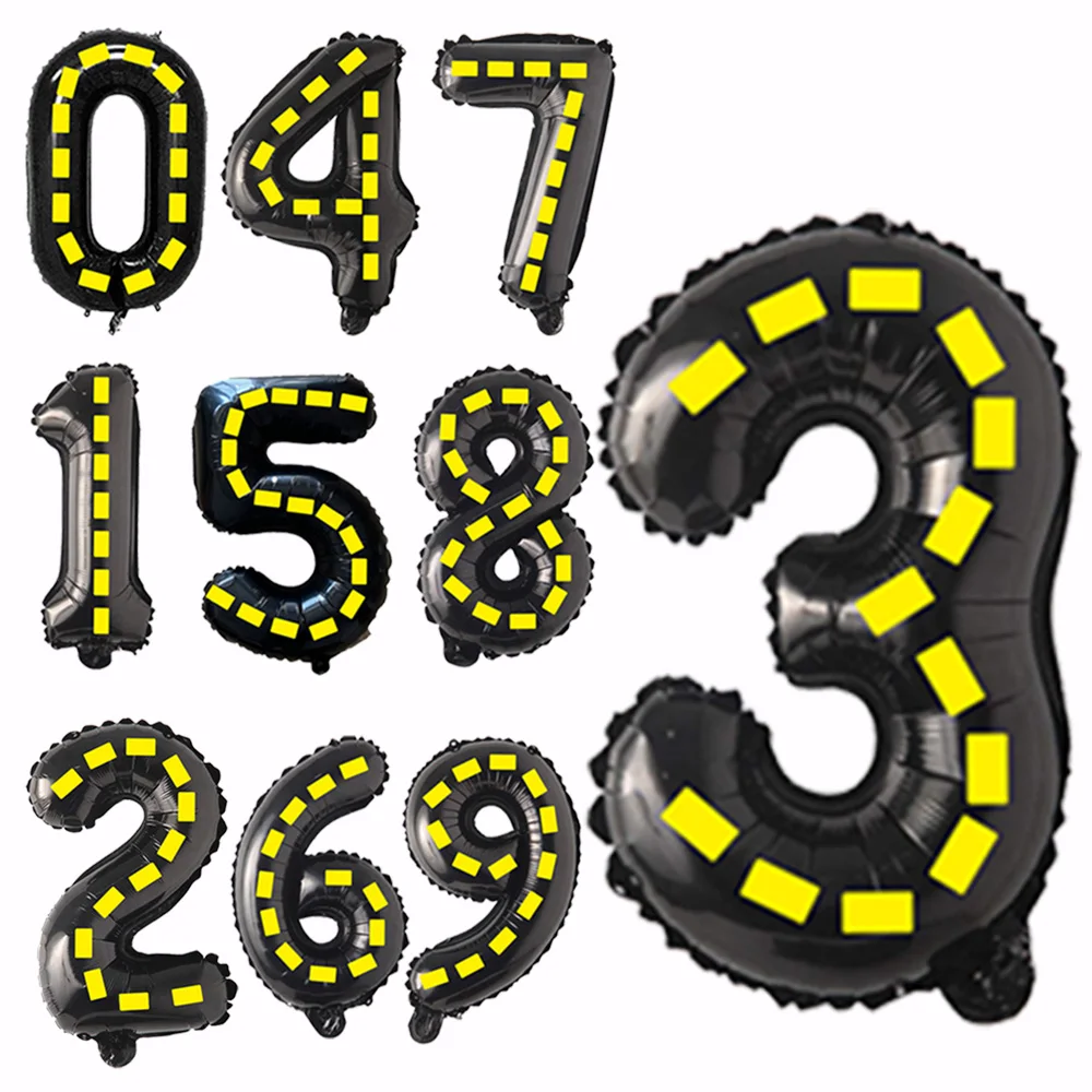 

Construction Vehicle Car Themed Birthday Party Decorations Boys Truck Excavator 32Inch Large Number Foil Balloons 1 2 3 4 5 6