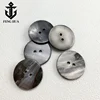 10PC Natural Black Mother of Pearl Shell Grey Round 2-holes Flatback Button DIY Suit Cufflinks Invitation Scrapbook Sewing Decor 3