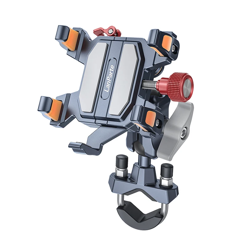Universal Phone Holder for Motorcycle Accessories High-Quality Alloy Shock Absorption Motorbike Navigation Cellphone Bracket