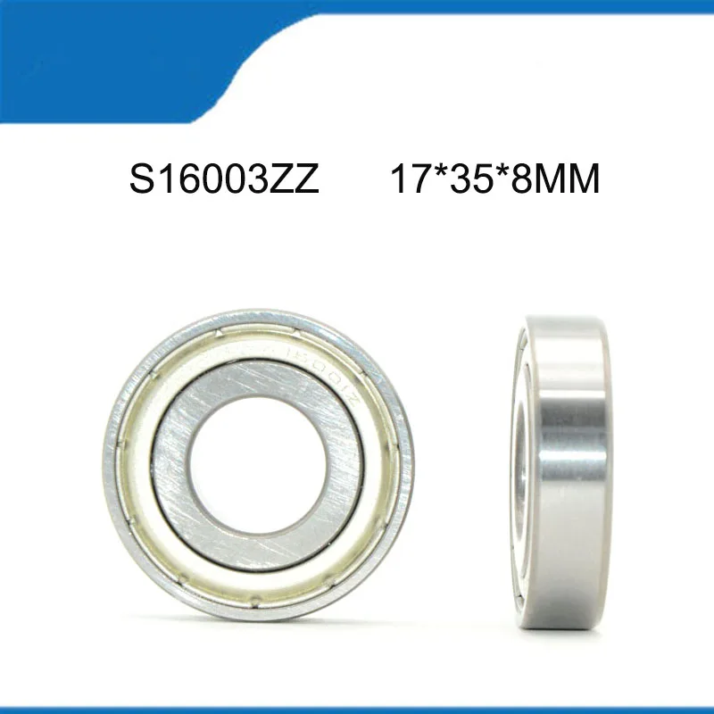 

S16003ZZ (17*35*8 мм) горячая Распродажа 5 шт. высококачественный нержавеющий герметичный шарикоподшипник с глубоким желобом (фреза)