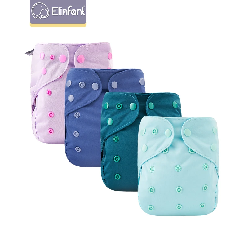 Elinfant solid color popular waterproof diaper cover washable reusable