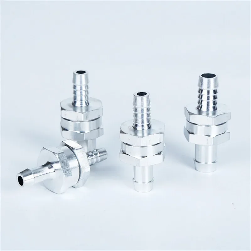 1pc Car Fuel One-way Check Valve 6/8/10/12mm Aluminium Gasoline Diesel Fuel Pump One-Way Check Valve Non-Return for Car Boat