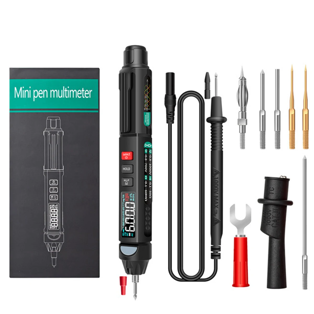 

ANENG A3008 Digital 6000 Counts Intelligent Professional Multimeter Sensor Pen Tester Current Meter Non-Contact Voltmeter A