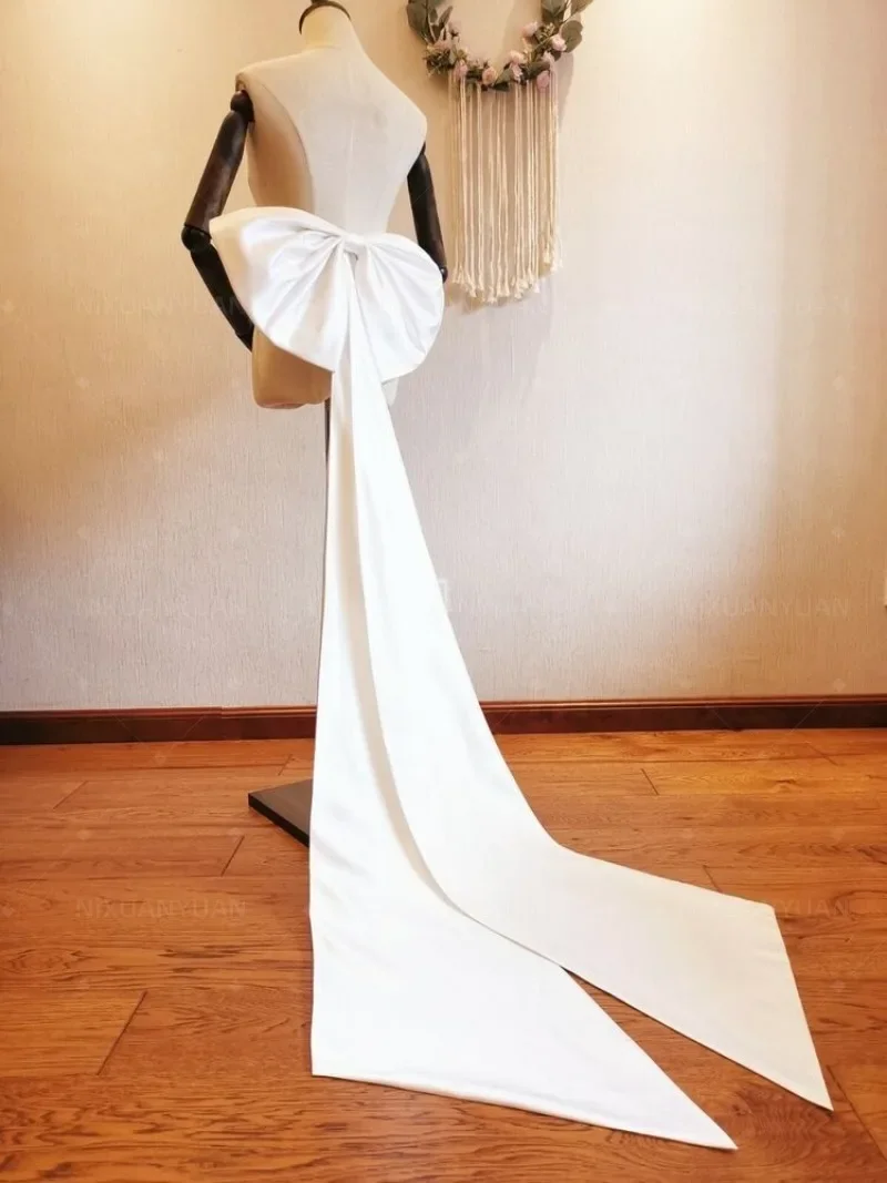 Seperate Big Satin Bow Wedding Dress Knots Removeable Bride Dresses Satin Knots DIY bridal dress decoration