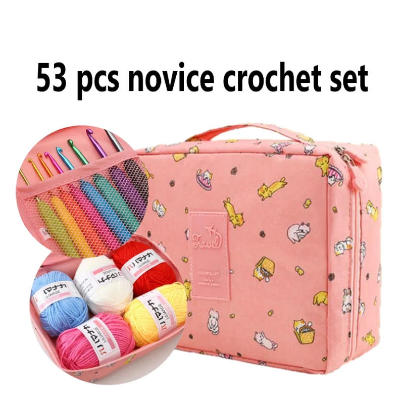 53 Novice Crochet Kits For Beginners and Multi-color Storage Kits For  Portable Hand DIY Knitting Tools 1pc - AliExpress