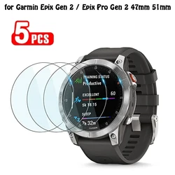 5 - Pack Premium Tempered Glass Smart Watch Screen Protector - Anti - Scratch Protective Film - 5 pcs (For Garmin Fenix 7X)