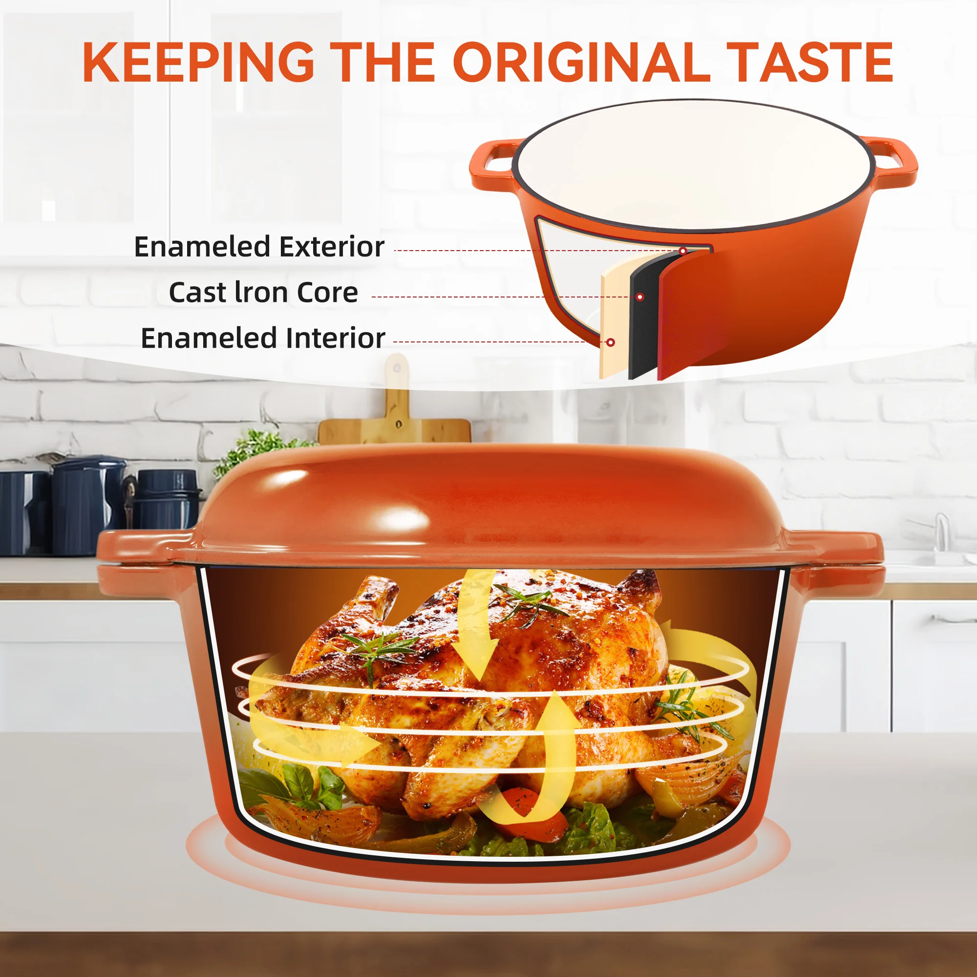 2-in-1 Enameled Dutch Oven 5