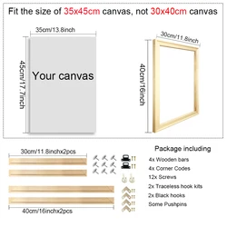 Versatile DIY Wood Frame Kit (30x40cm)