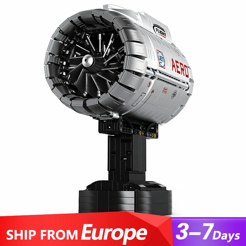 Technisches Flugzeugmodell mit 1813 Bausteinen für kreative Köpfe