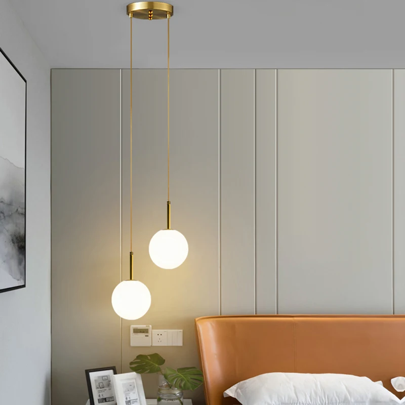 Nordic Glass Ball Pendant Lights Voltage 110V 220V Home Decor