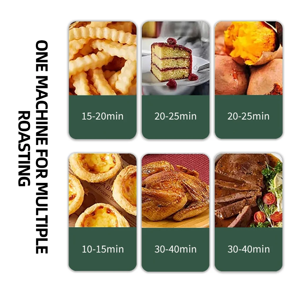Household Multifunctional Air Fryer 6L Intelligent Oil-free Visualization Electric Frying Oven 4