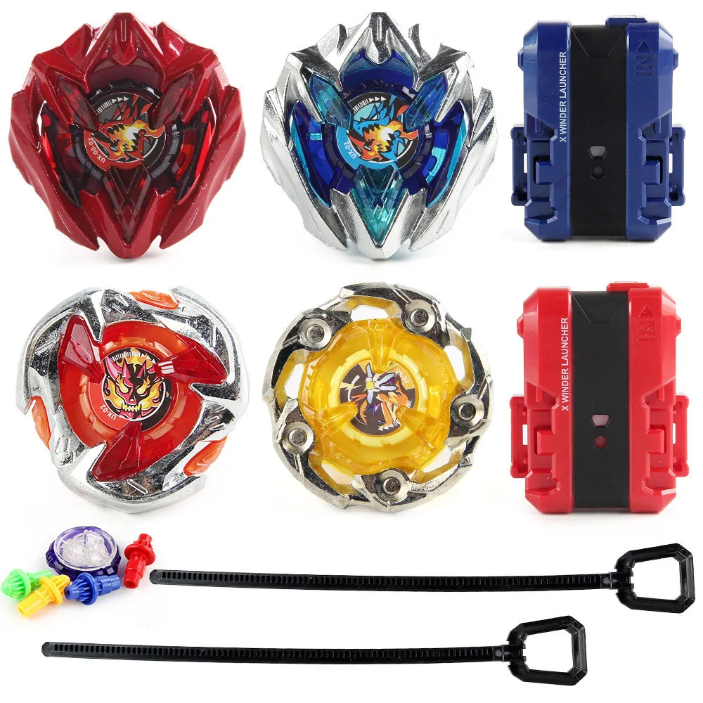 4PCS High Speed Spinning Tops Set with Launcher Toys Surprise Gift - 2