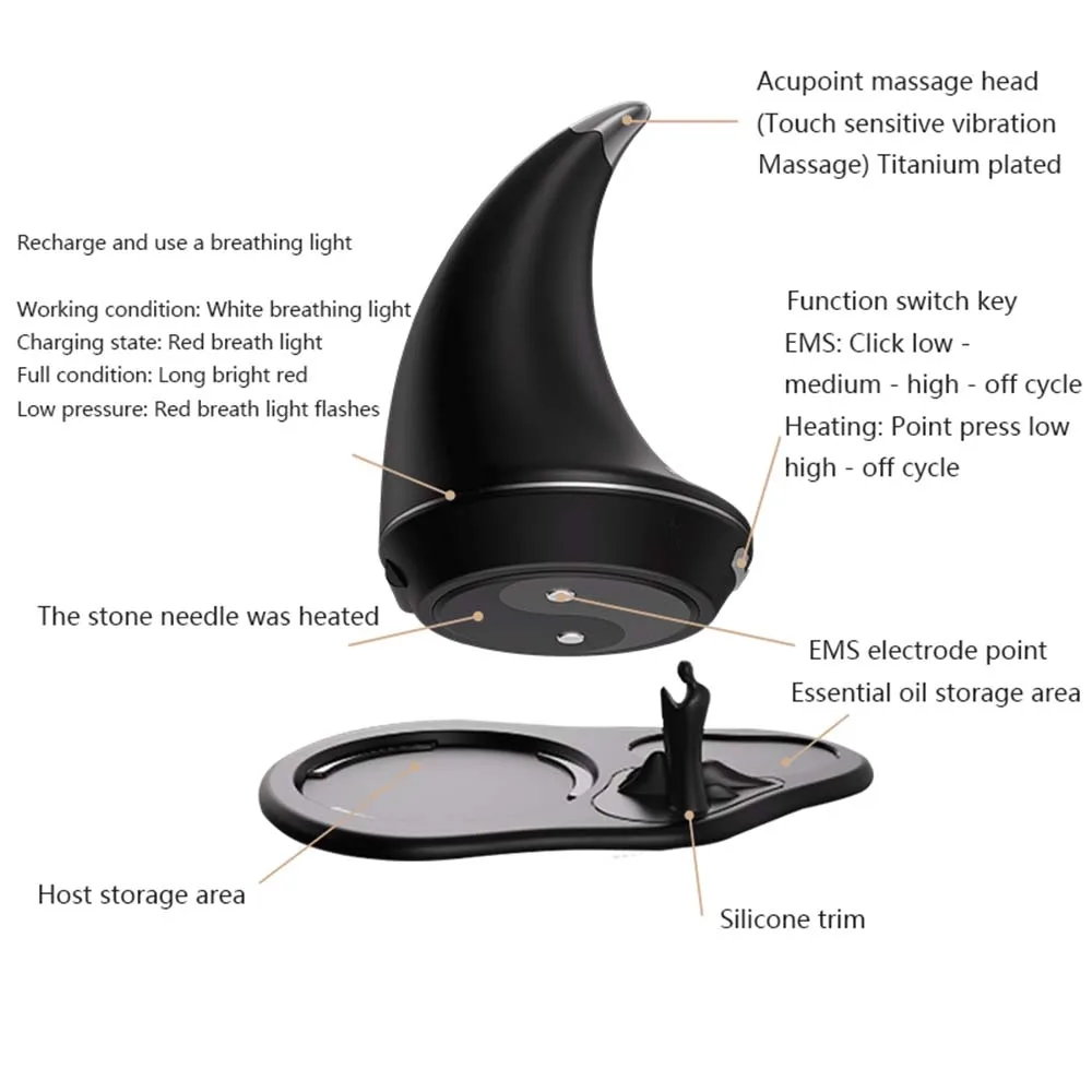 Rejuvenating Beauty Instrument EMS Vibration Massager Face Lifting Tender Skin Anti-wrinkle ION Infrared Photon