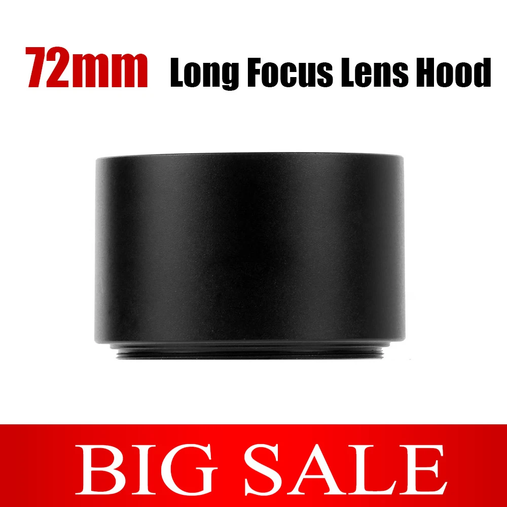 

72mm Metal Hood Long Focus Lens For Sony Pentax Olympus Canon EOS Fuji Nikon DSLR D7500 D7200 D750 D810a D800 D610 Accessories