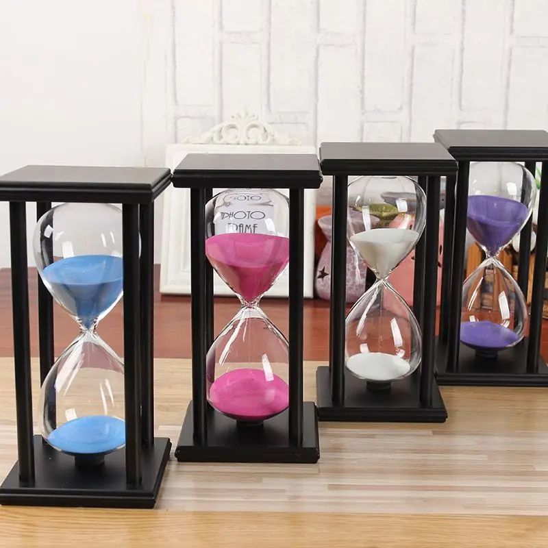 Wooden Hourglass Sand Timer 5/10/15/20/25/30 Minutes Modern Sandglass Gift Tea Clock Timers Kitchen Home Decoration Sand Clock