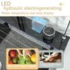 Waterfall Stainless Steel Kitchen Sink Honeycomb Embossed Large Single Slot Digital Display with Knife Holder Wash Basin 4