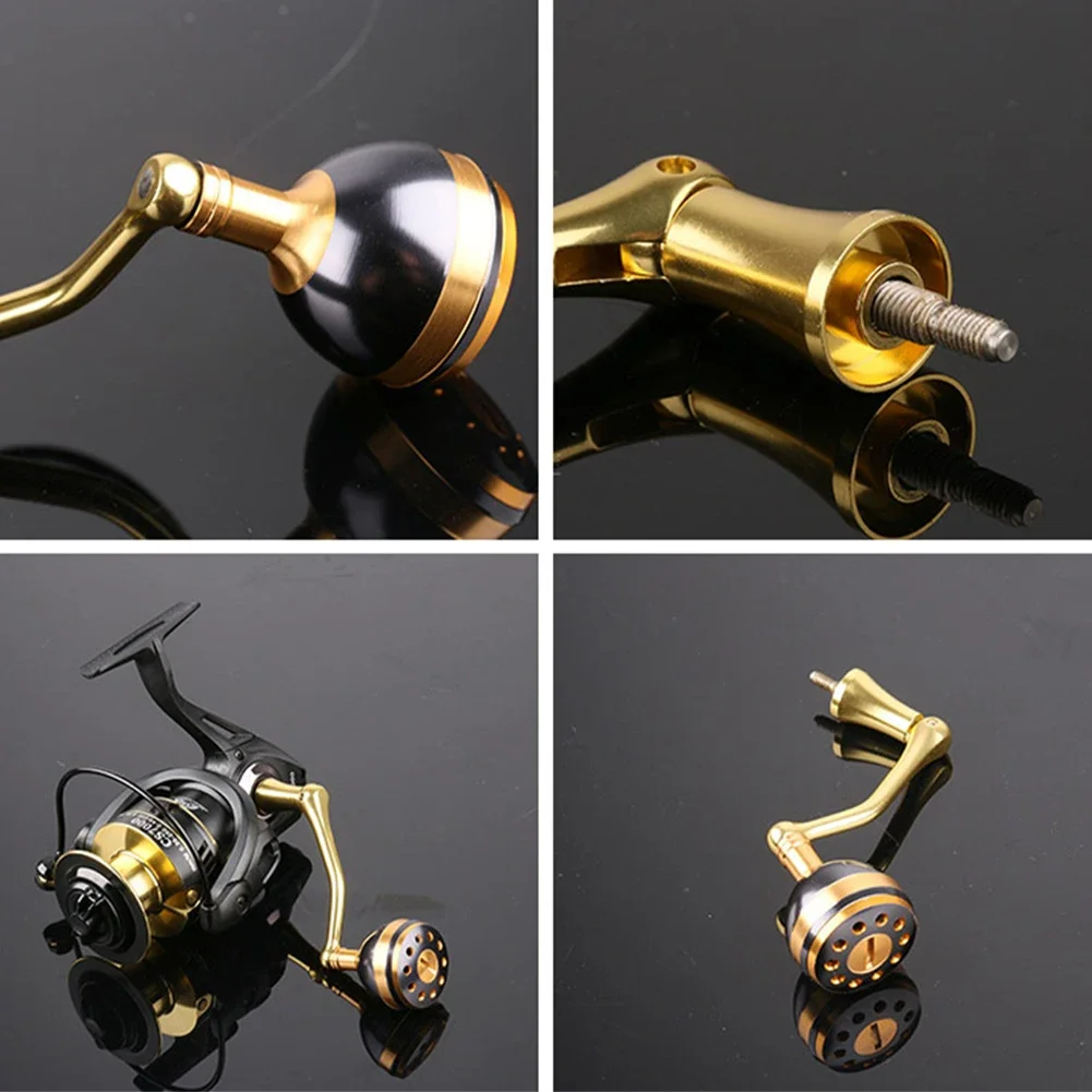 1Pc Small/Medium/Large Foldable Hexagon Fishing Reel Handle Fit 2000-7000 Knob Metal Carbon Steel Spinning Reel Fittings
