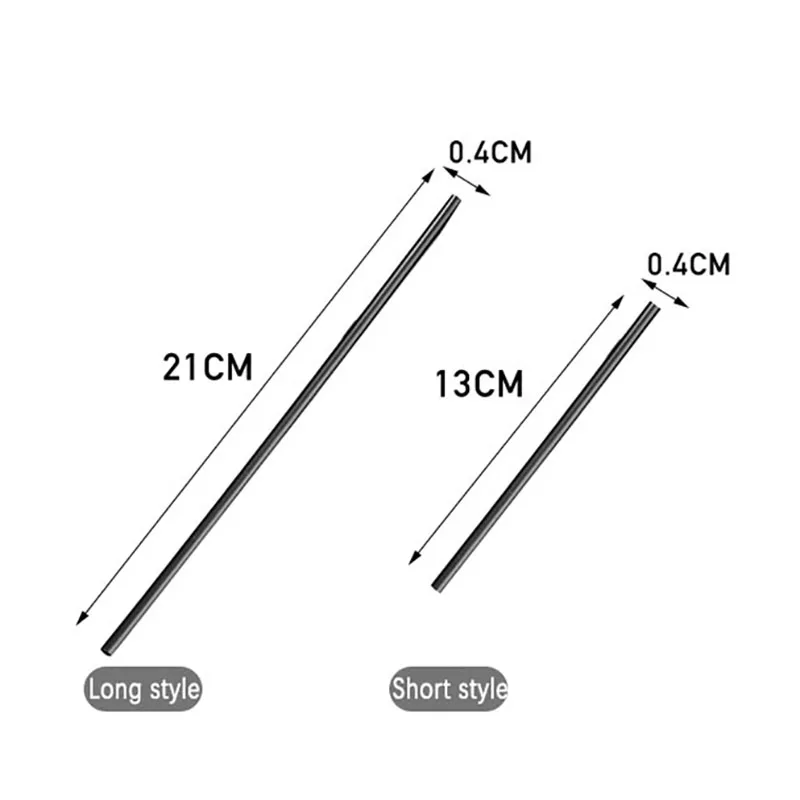 Black Thin Straw Plastic Disposable Short Straw Bar Cocktail Decoration Small Juice Drink 500PCS
