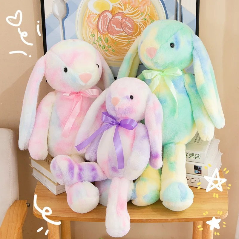 ジモモ　海外限定虹色　カラフルウサギ耳ぬいぐるみ1 ジモモ 海外限定虹色 カラフルウサギ耳ぬいぐるみ1 2025年最新