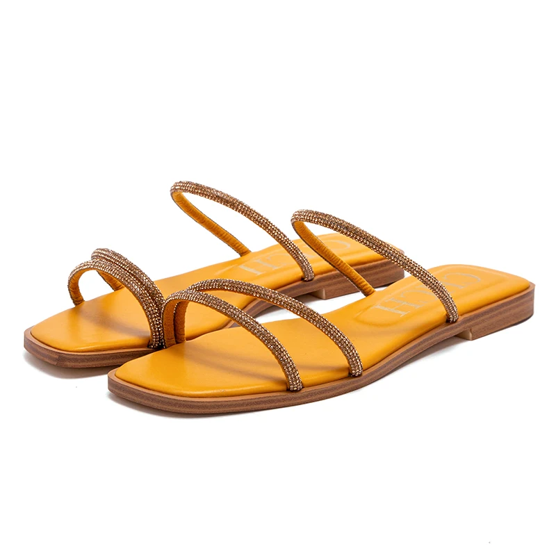 

Тапочки женские пляжные, плоская подошва, украшение крестом, модные, 2024