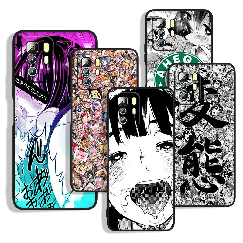 Custodia Per Telefono Anime Faces Giapponese Per Xiaomi Redmi Note 11E 11T 11S 10T 10S 9S 9T 8T 7 Pro Plus Lite Max Black Cover