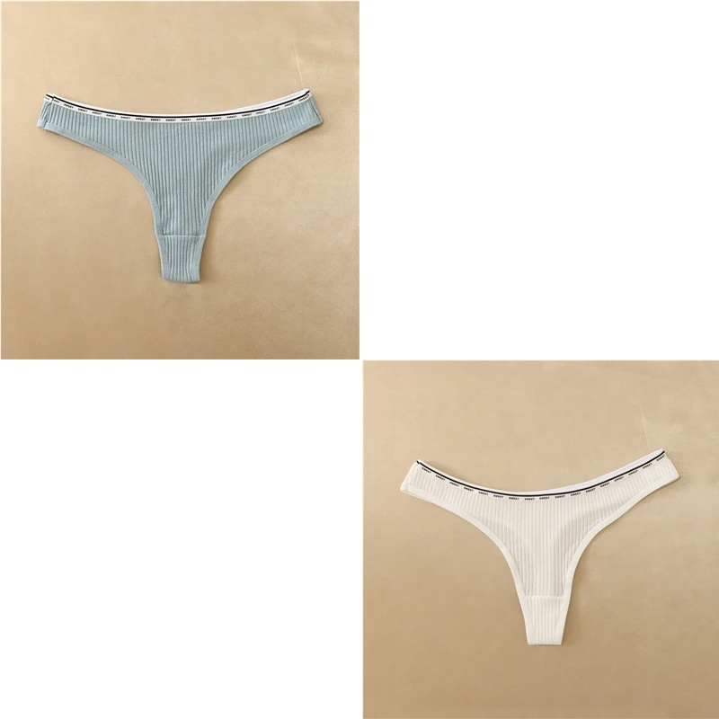 2Pcs/lot Cotton Thong Women's Panties Sexy Thread Female Underwear