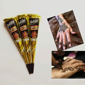 Women Natural Jet Black Plant Henna Tattoo Paste Into The Dark Deluxe Edition 1