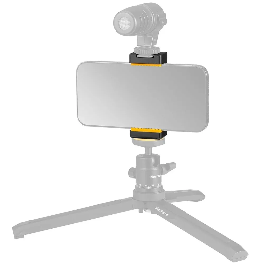 Phone Tripod Mount with Cold Shoe Mount for Microphone LED Video Light 1/4'' Screw for iPhone Samsung Galaxy OnePlus Google Pixel