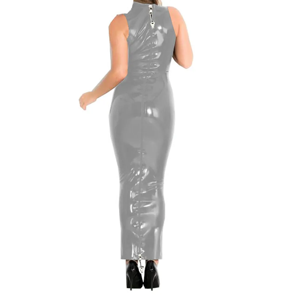 Shiny PVC Leather Full Zipper Lockable Dress Sexy Hobble Dress Over Sized Dress | eBay Shiny PVC Leather Full Zipper Lockable Dress Sexy Hobble Dress Over Sized Dress | eBay