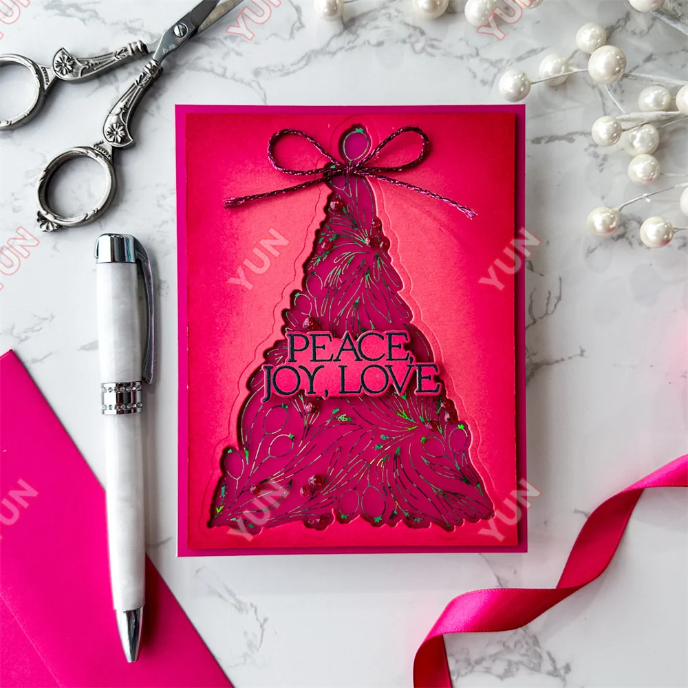 August Holiday Release Flowers Grid Christmas Greetings Snowflake Frame Hot Foil Dies Stamps Stencil DIY Scrapbooking Cards