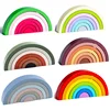 New Kids Montessori Arch Bridge Rainbow Building Blocks Wooden Toys Baby Early Education Color Cognitive Blocks Toys for Kids 1