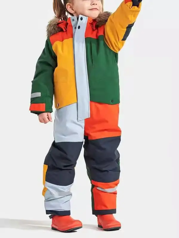 Children's Ski Clothes Outdoor Single and Double Board Luminous Windproof Waterproof Warm Cotton Clothes