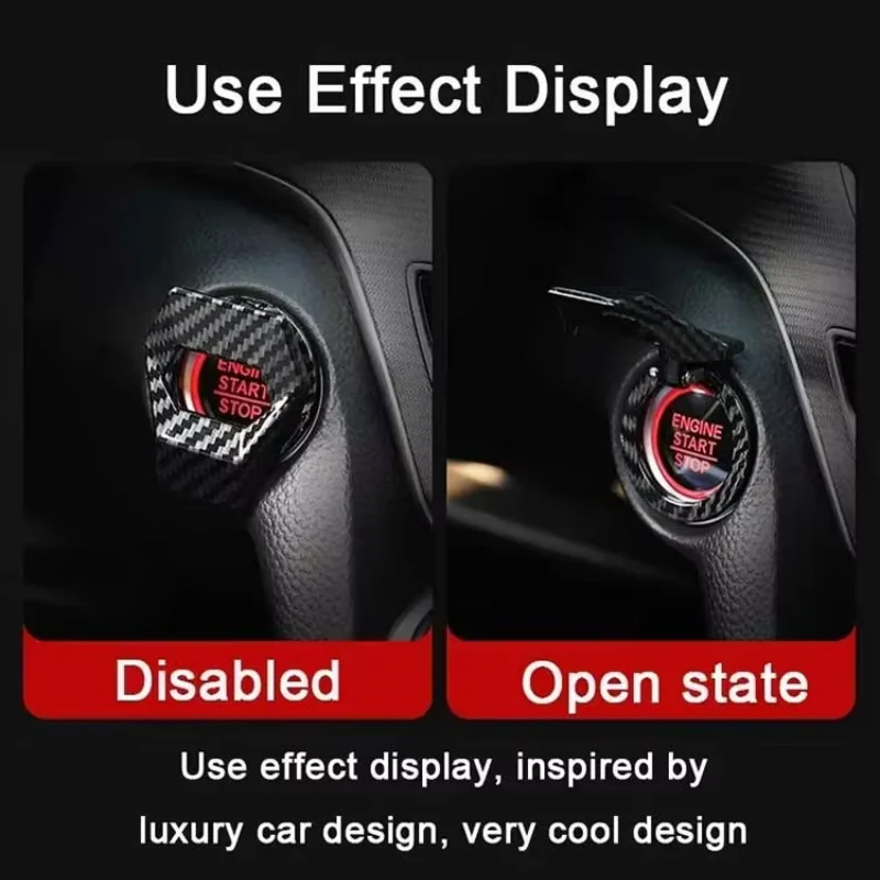 Engine Start Stop Switch Protective Decorative Cover - Auto Interior Accessory