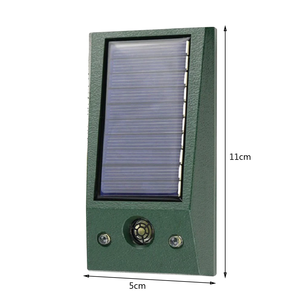 Solar-Powered Ultrasonic Animal Repeller with Waterproof Design and LED Alarm