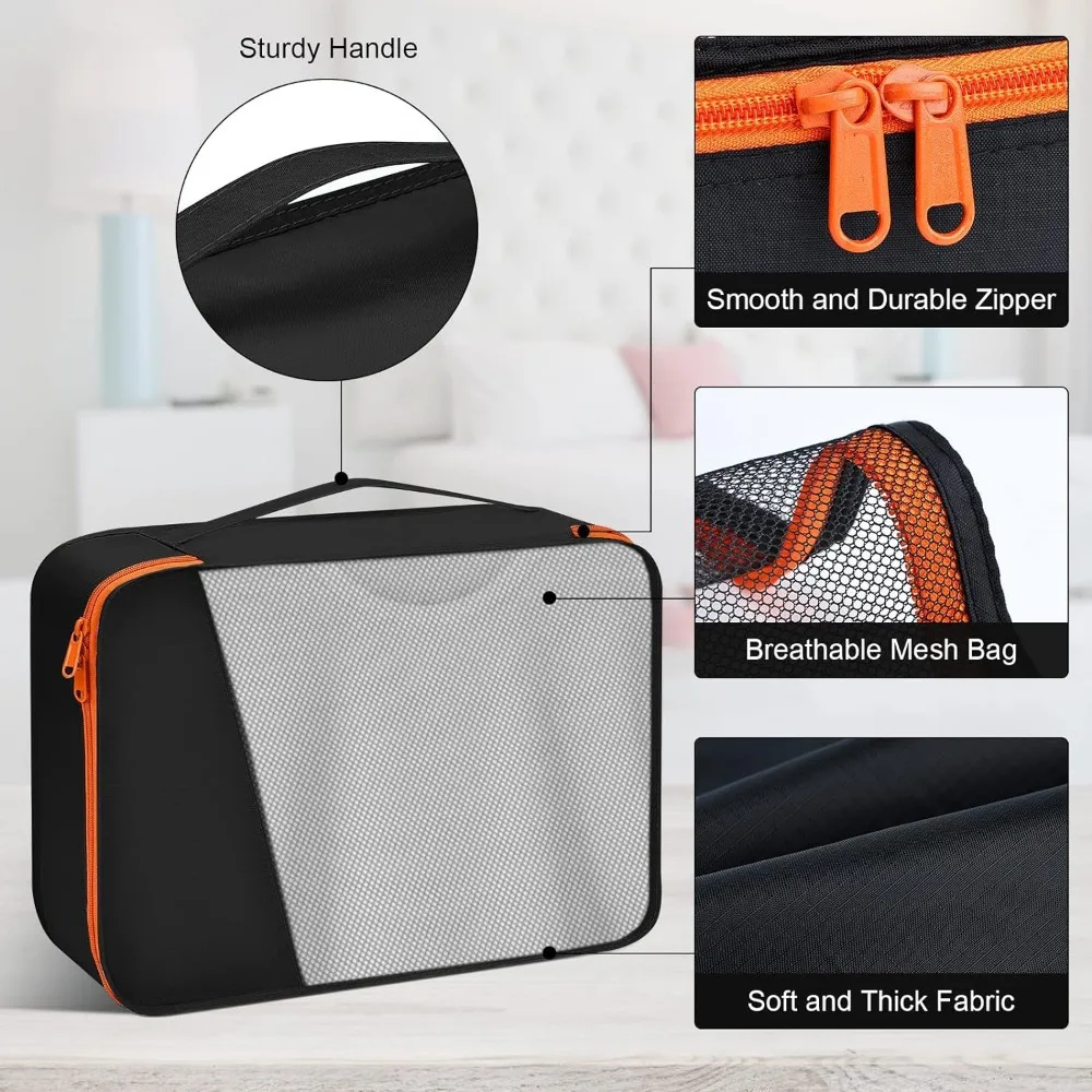 Packing Cubes, Mesh Design Packing Cubes for Suitcases Durable Travel Packing Cubes, 10 Pack 3