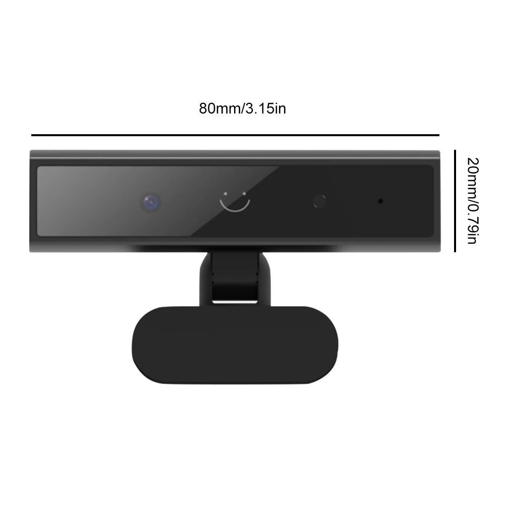Facial Recognition Webcam With Single Microphone HD 1080P 2MP For Windows Hello Computer Laptop