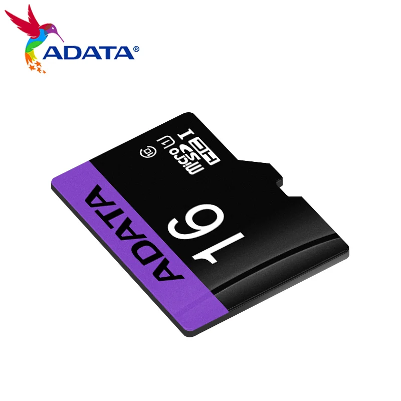 ADATA 메모리 카드, UHS-I 클래스 10 마이크로 SD 카드, 스토리지 TF 카드, 비디오 풀 HD, 16GB 읽기 속도, 최대 80 MB/s, 로트 당 10 개
