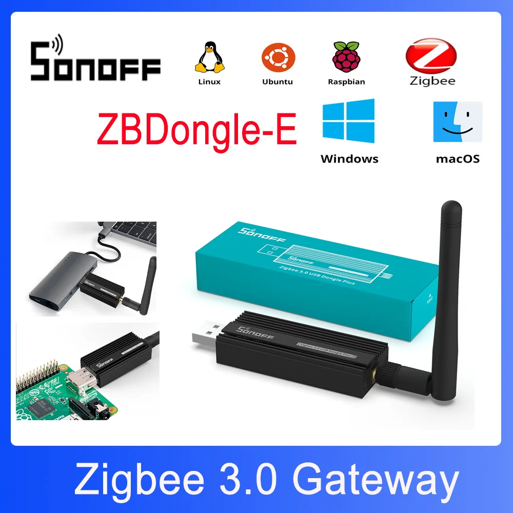 Sonoff-zbdongle-e Usb 3.0 Dongle Além Disso Assistente de Casa Zigbee Gateway Zha Obras Zigbee2mqtt Zbmini Trvzb S26zbr2 Snzb