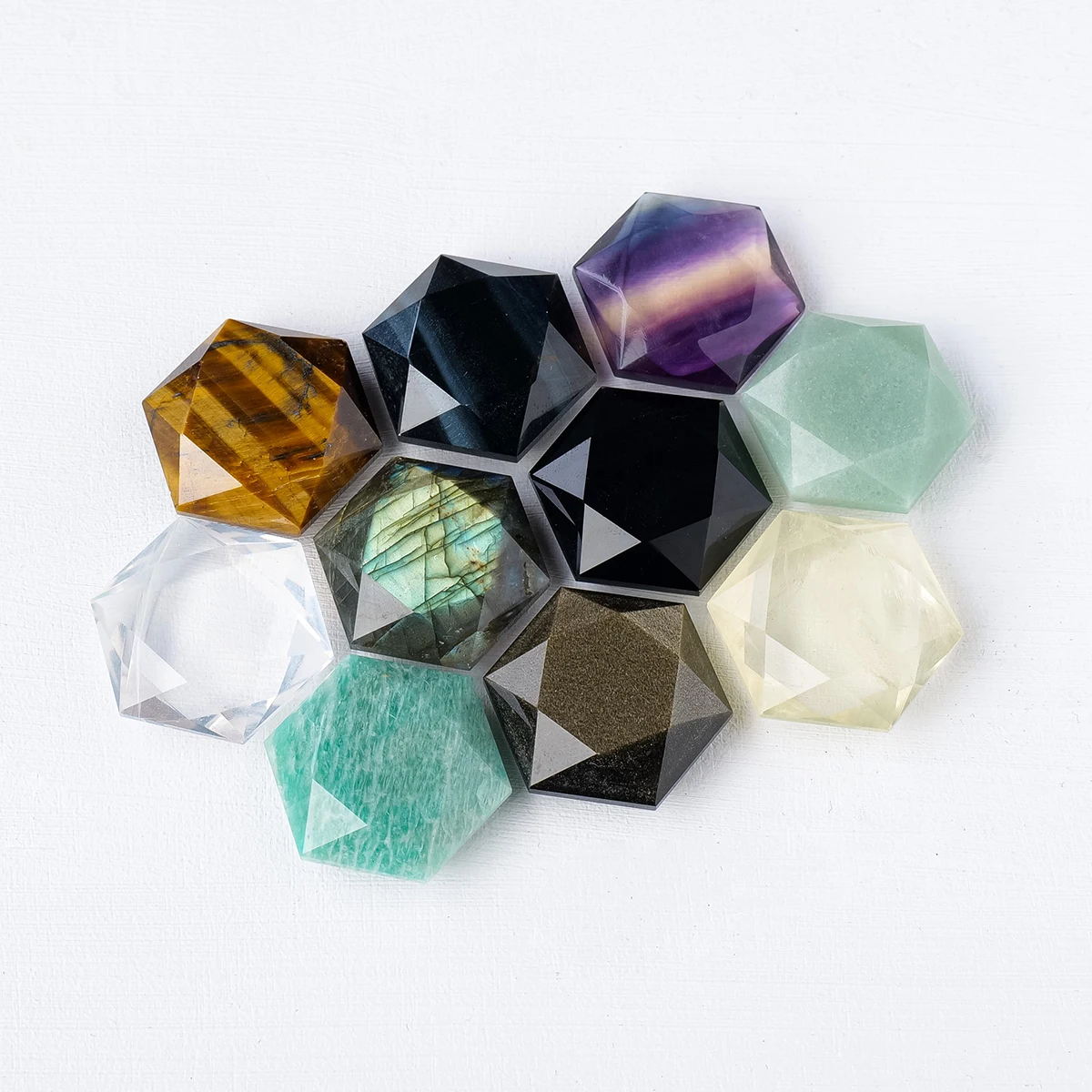 1pc Natural Stone Hexagram star Pendant Necklace Ornament Decorative Chakra Home Decoration 4