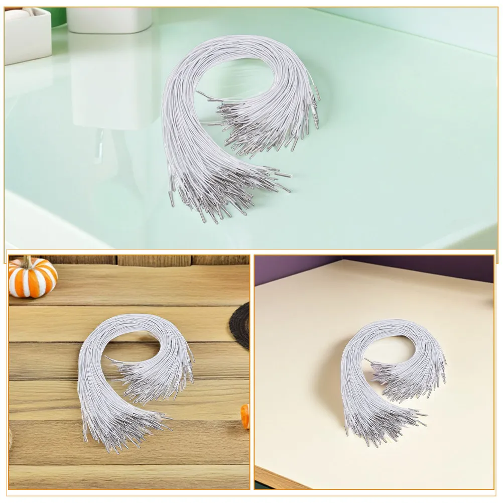200Pcs 탄성 고정 코드 마스크 모자 용 스트레치 루프 밴드 DIY 공예 파티 페이스 마스크 탄성 스트링 야외 바느질 용품