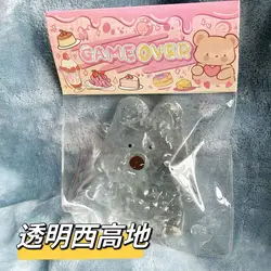 Jellyfish Squishy Stress Relief Sensory Toy - Soft Slow Rising Kawaii Party Favor & Gift (Transparent west)
