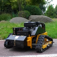Customized super long driving range cut dry grass rc lawn mower with Gasoline generator 19inch remote flail mower for Farm Dam 1