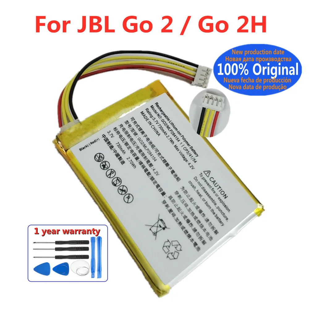 

New 100% Original Player Speaker Battery For JBL Go 2 / Go 2h Go2 Go2h MLP28415 730mAh Rechargeable Bluetooth Battery Bateria