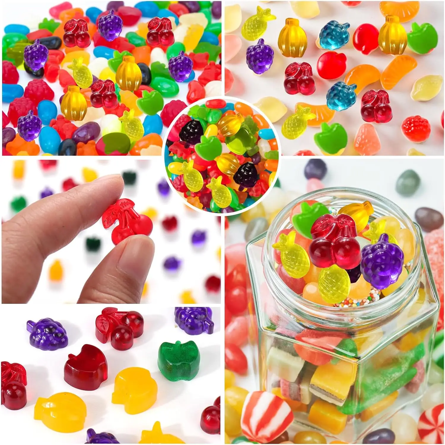 Silicone Gummy Bear Candy Chocolate Molds 5 Pack 50 Cavity to Make Bear Candy for Your Kids BARRETLGQ