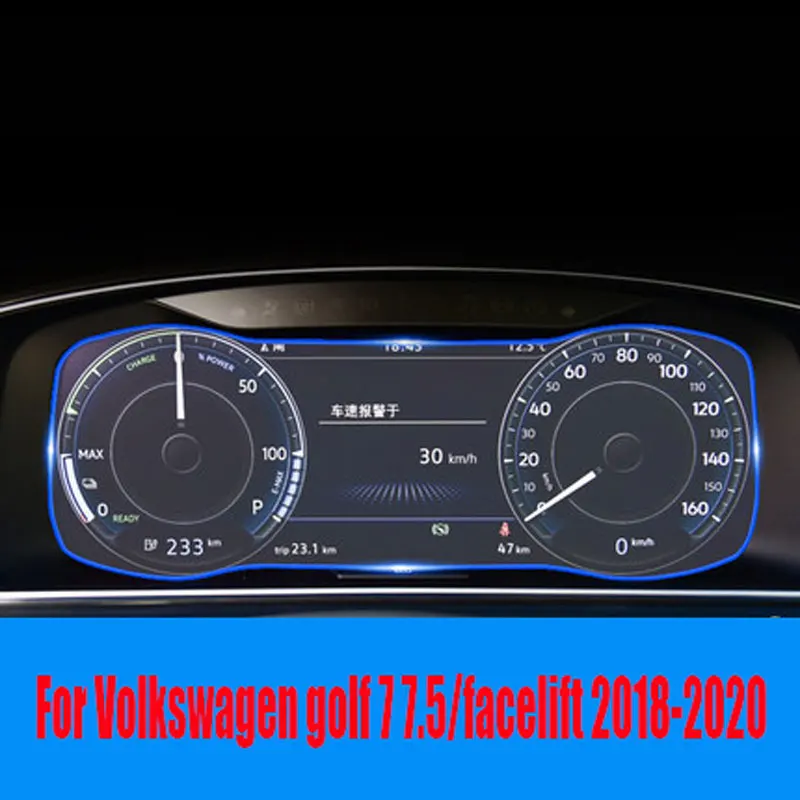 Auto instrument Schutz Film Für Volkswagen golf 7 7.5/facelift 2018-2020 LCD center bildschirm Gehärtetem glas schutz film