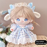 Jolie robe vêtements pour 20cm coton jouets en peluche habiller vêtements princesse jupe mignon costume décontracté chaussettes ensemble filles cadeau d'anniversaire 2