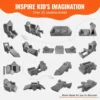 Play Couch, Modular Kids Nugget Couch 15pcs, Toddler Foam Sofa Couch with High-density 25D Sponge for Playing, Creating 3
