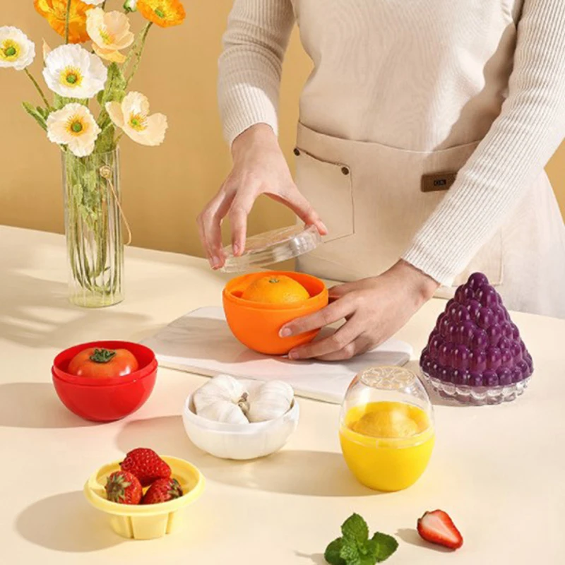 Fruit Vegetable Crisper Garlic Onion Saver Box Avocado Lemon Orange Keeper Food Sealed Storage Box Fresher Boxes Kitchen Gadget 4