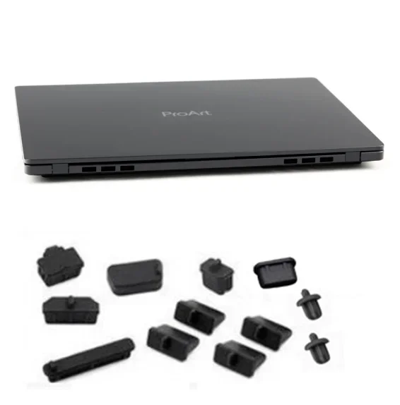 Black Silicone plug port cover For ASUS G751 G751J G750 G750J G75 G75VW G752 G752VT GL503 GL504 GL553 GL553VW StudioBook 16 X751