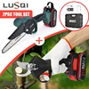 LUSQI Cordless Pruning Shears Or 4/6in Electric Chainsaw Lithium Chain Saw Pruners Cutting Pruning Branch Set Garden Tools 1